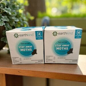 EarthKind Stay Away Moths - Moth Deterrent for Closet, Pantry & More. 2 boxes